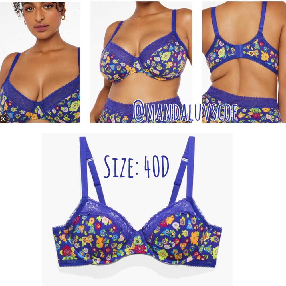 💗SAVAGE X FENTY COTTON BRALETTE INDIGO BLOOM